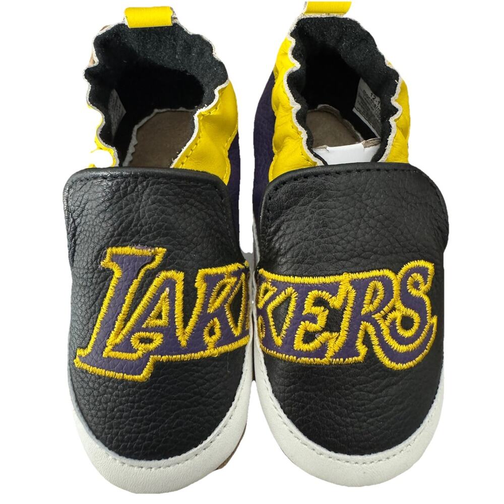 NBA Robeez Baby Shoes Lakers Soft Soles 12-18 Months New